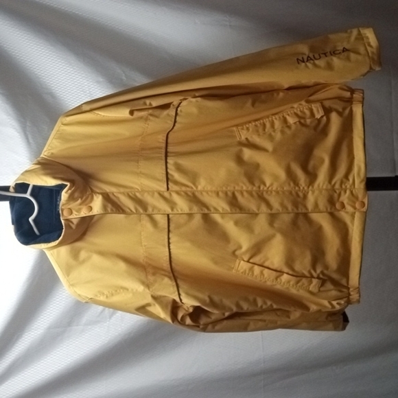 Nautica Men's Reversible Jacket,  L, Yellow  /Navy with attached … - Picture 1 of 16